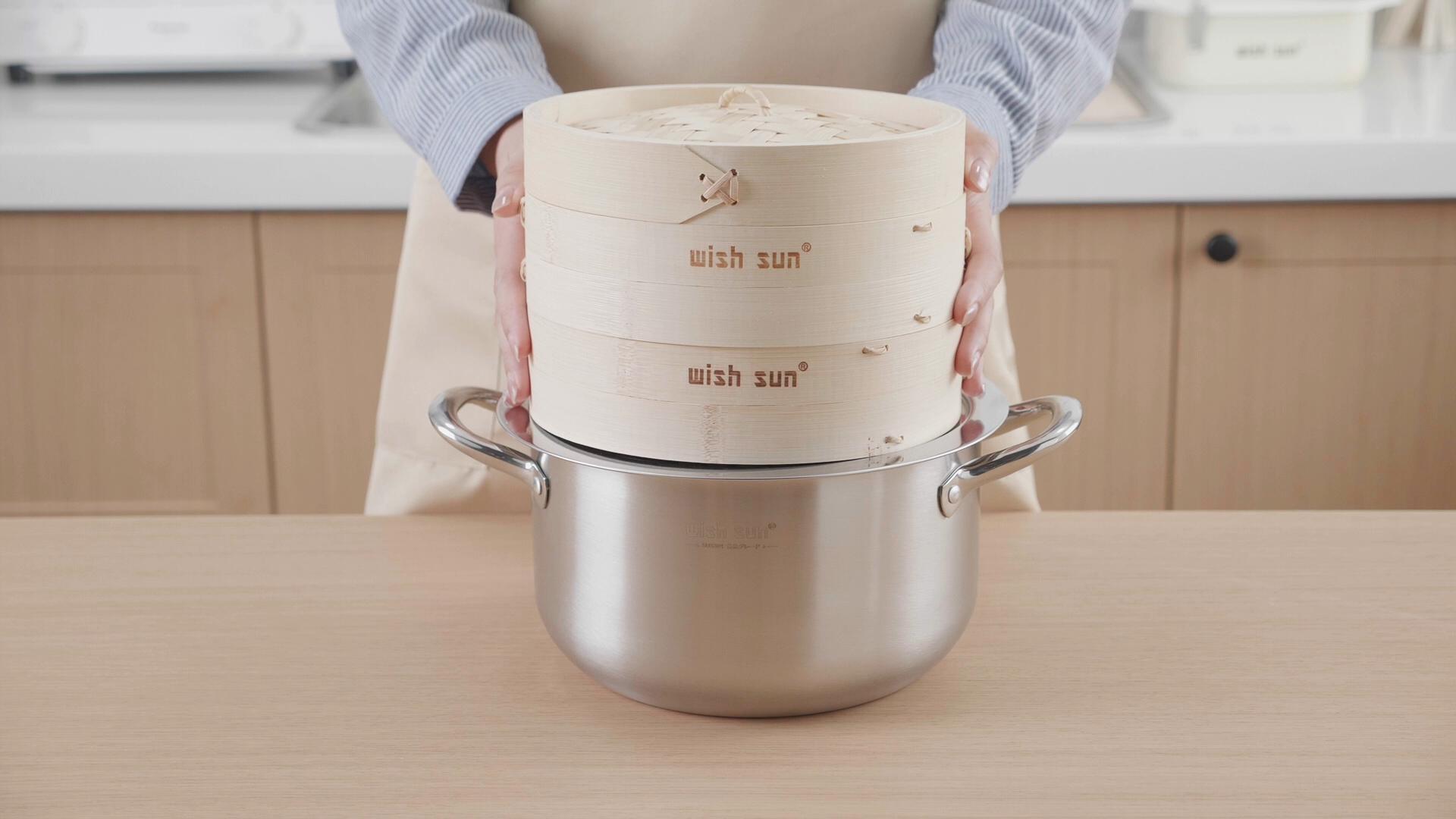 Amazon | WISH SUN 蒸し器 ステンレス 蒸し板付き 蒸鍋セット せいろ用