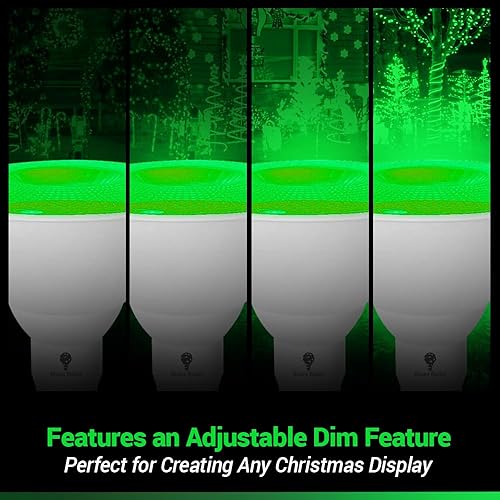 Miniatura 5 de Paquete de 2 luces de inundación color verde LED BlueX Par38, de 18 vatios (equivalente a 120 vatios), regulables, luces verdes LED base E26 para