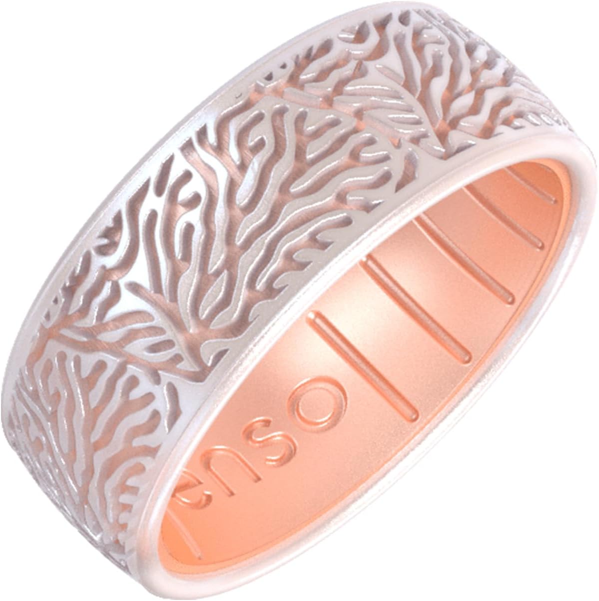 Enso Rings Summer Etched Silicone Ring - Ultra Comfortable, Breathable, and Safe - Image 2