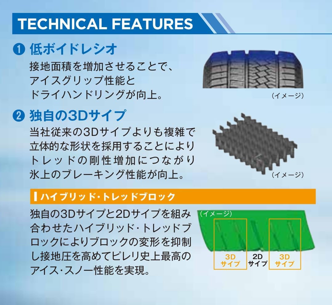 Amazon.co.jp: PIRELLI(ピレリ) スタッドレス 215/65R16 WINTER ICE