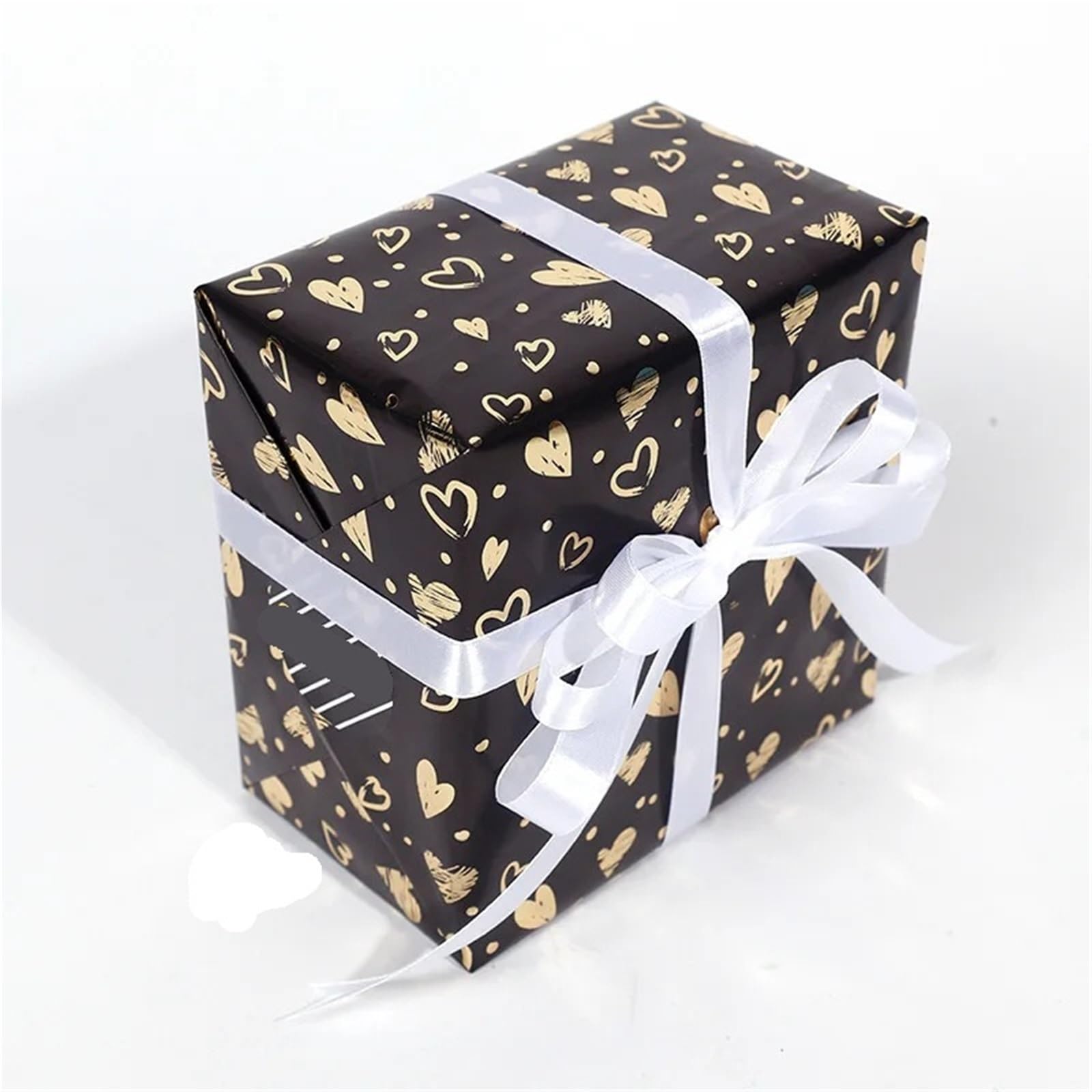 Geschenkpapier 17" x 120" Geschenkpapierrollen, Mehrzweck-Geschenkpapierrolle, Geburtstagsgeschenk, Verpackung, Abschlussfeier, Verlobung(Black B)
