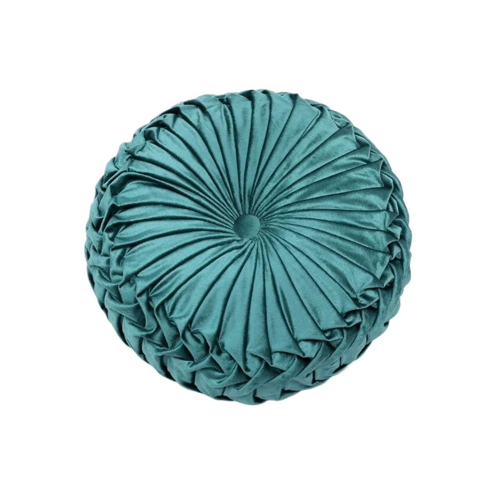 HEUchuan Round Velvet Pleated Throw Pillows 15''