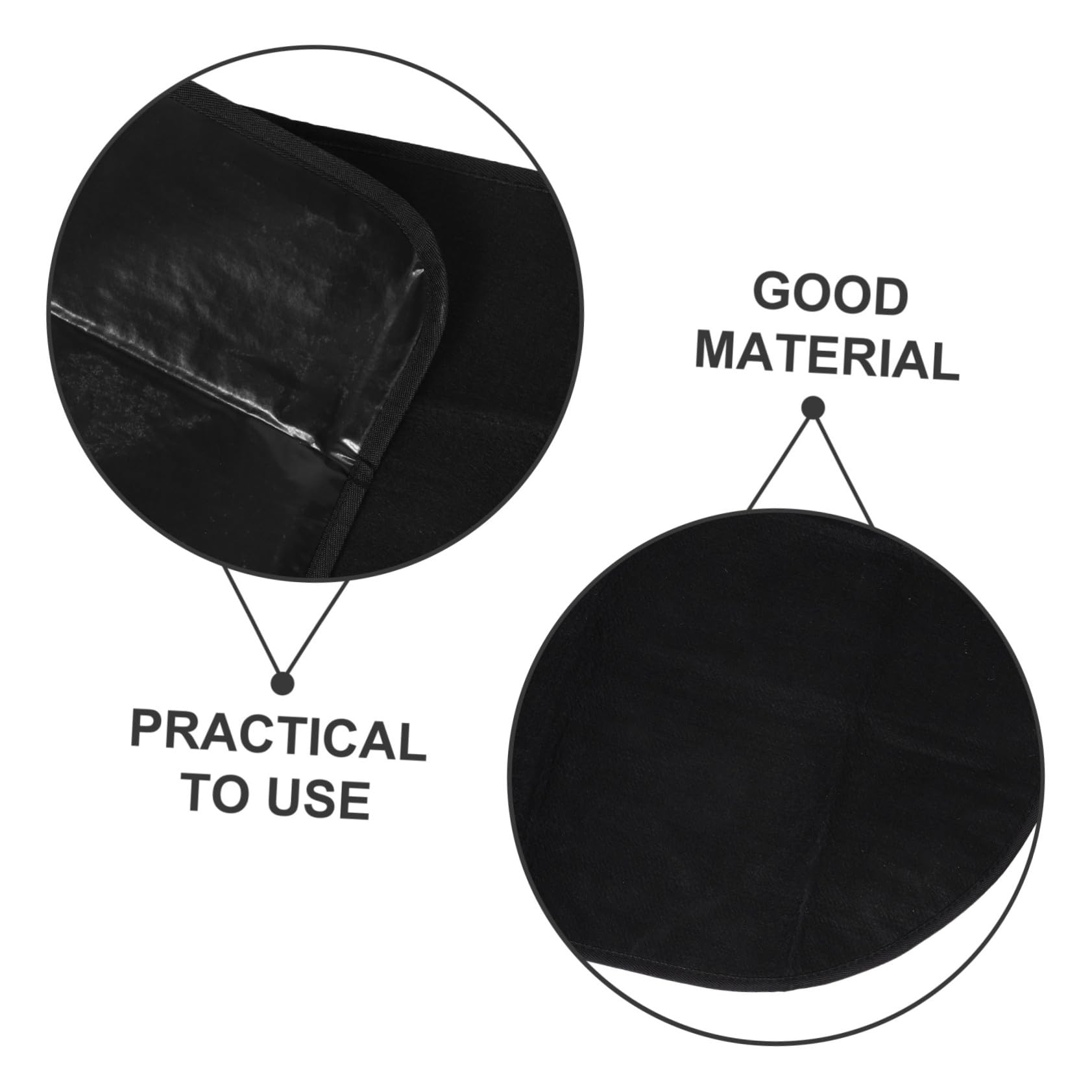 Tappeto per Stufa Ignifugo Semitondo in Poliestere PVC Nero | Resistente alle Alte Temperature, Uso Multiuso per Barbecue e Caminetti, Protezione Pavimento Interna ed Esterna
