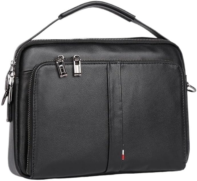 Single Shoulder Crossbody Bag Genuine Leather Business Men's Handbag