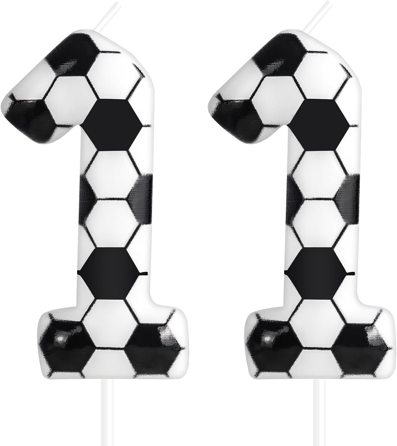 Soccer Birthday Candles 11th Soccer Themed Birthday Party Decorations, Football Birthday Cake Candles for Boys Girls Kids Sport-Theme Party Supplies