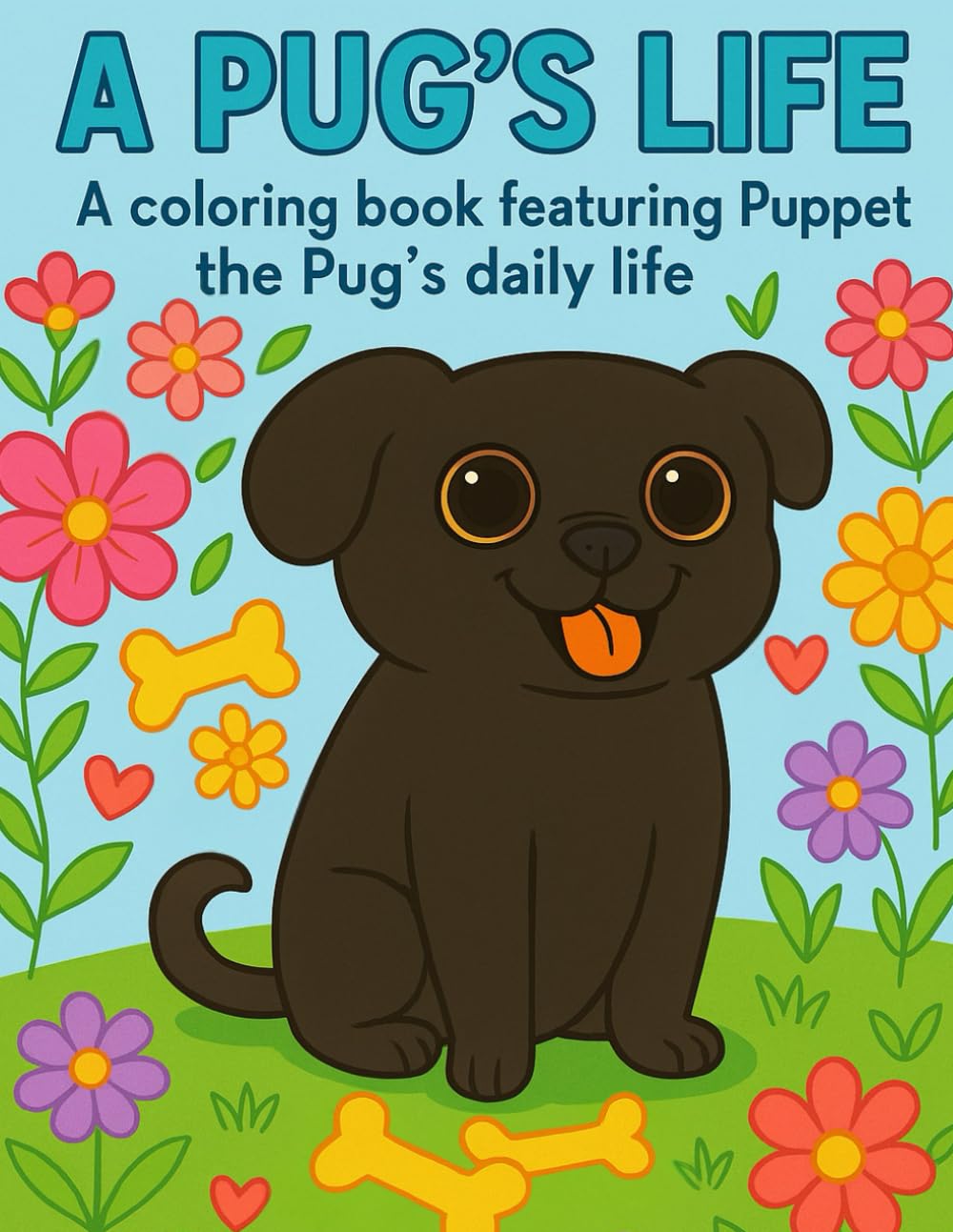 A Pug's Life: A coloring book featuring Puppet the Pug’s daily life