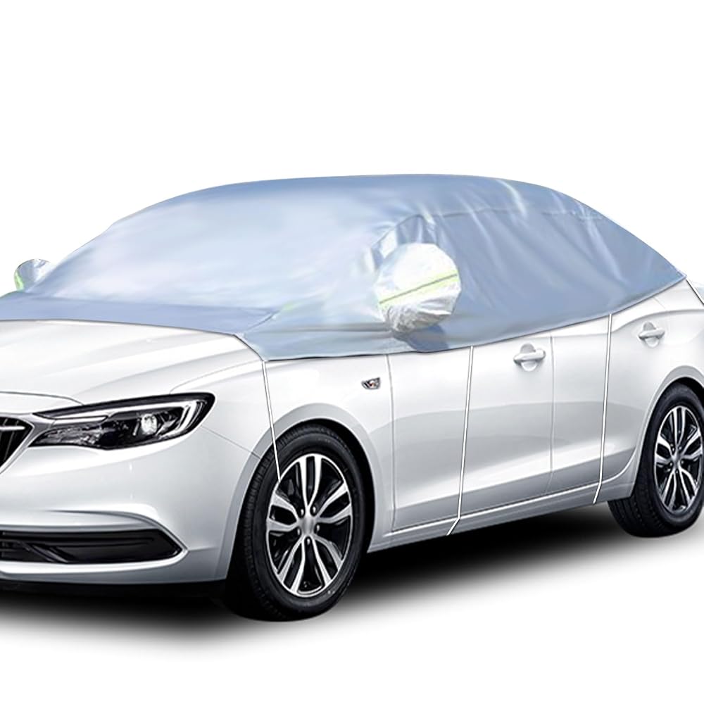Half Car Cover, Waterproof Oxford Cloth Car Cover, Outdoor Car Frost Cover All Weather Windproof Dustproof UV Resistant Snowproof, Car Front and Rear Windshield Cover (Fit Sedan Length 398-491 cm) : Amazon.co.uk: Automotive