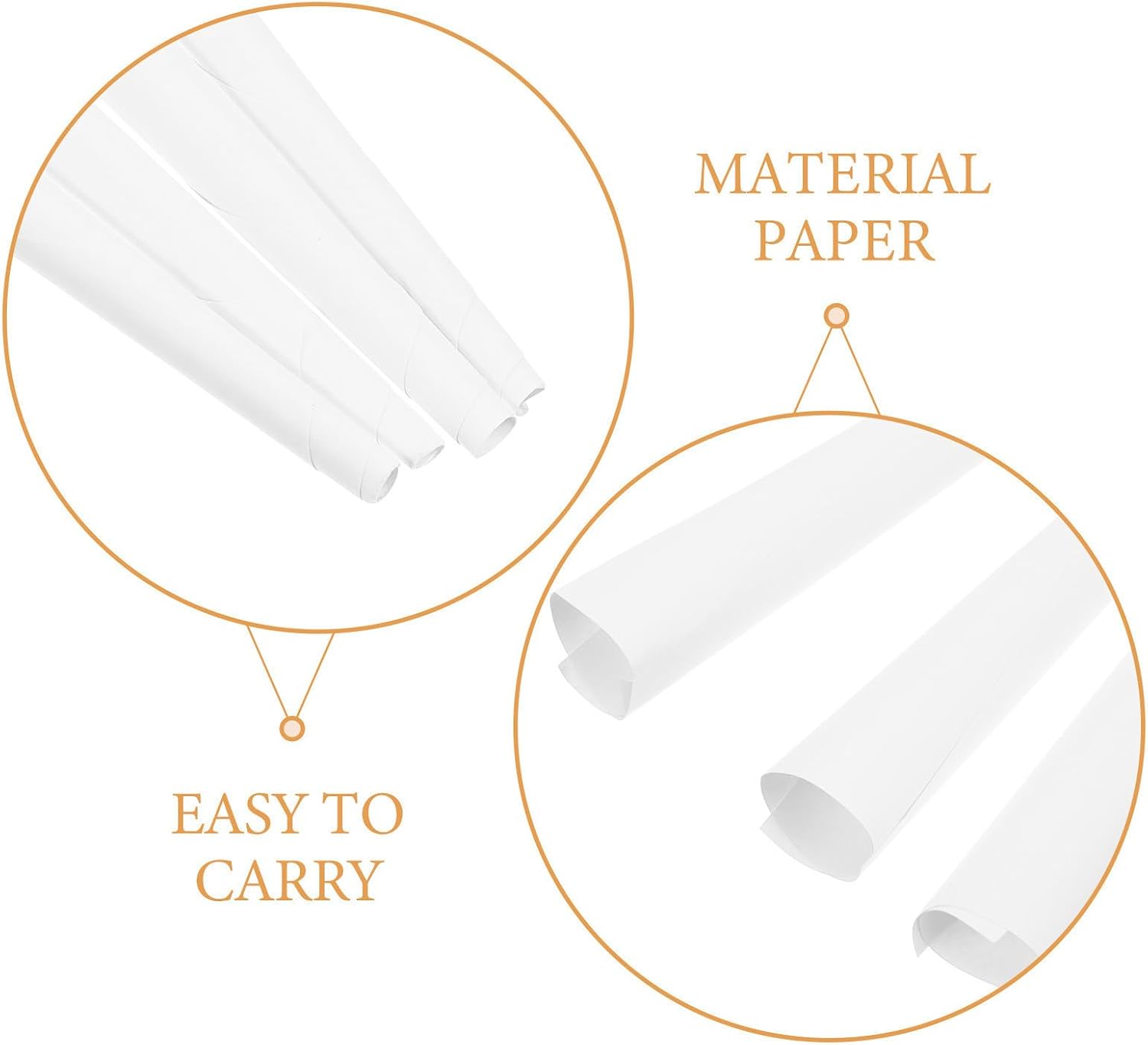 SHOWERORO Paper Cotton Candy Sticks with Decorative Versatility and Sturdy Base White 20pcs for Candy Making Accessories for Birthdays and Holiday Party Supplies