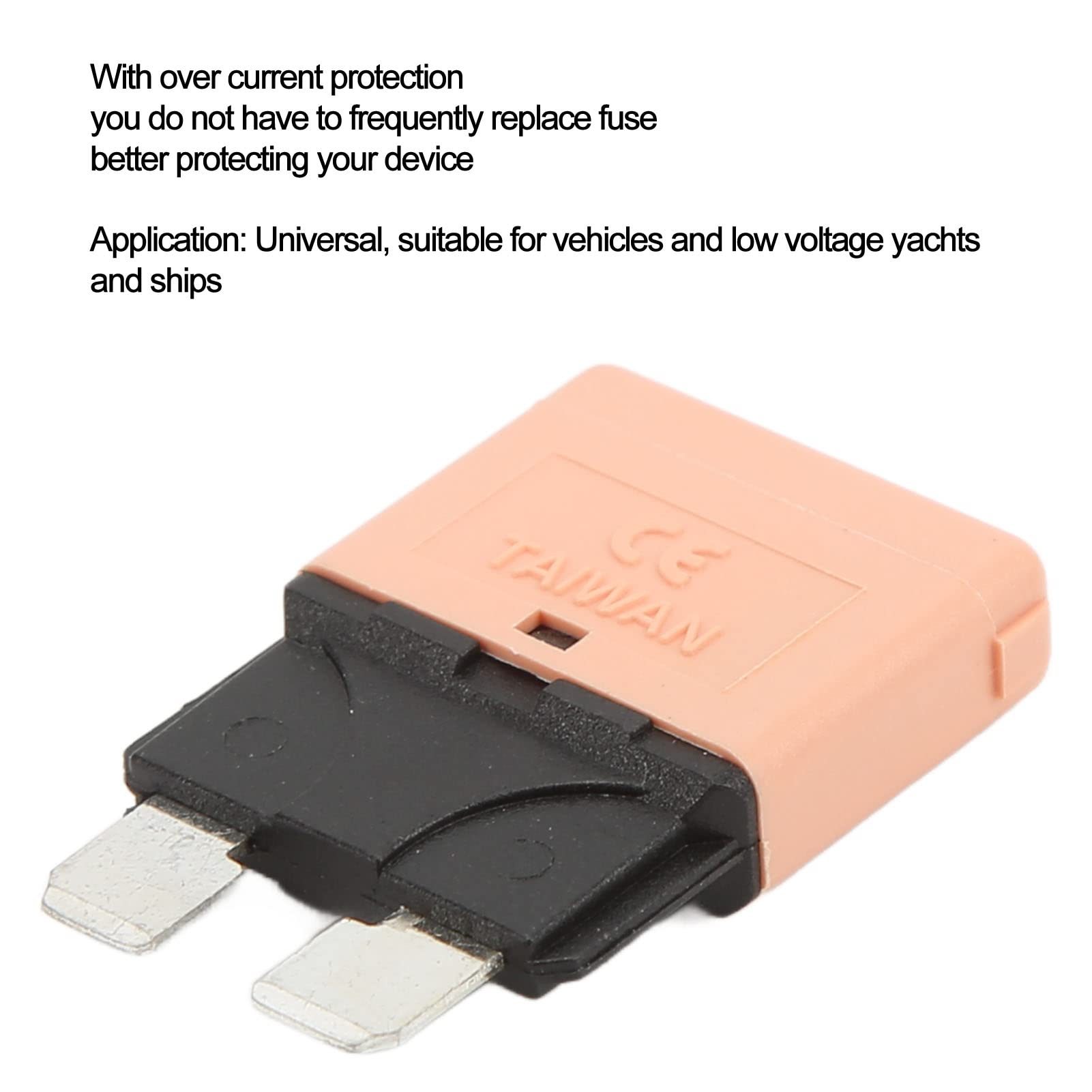 Blade Fuse, Universal 28VDC Useful 5A Circuit Breakers for Low Voltage Ships for Vehicles