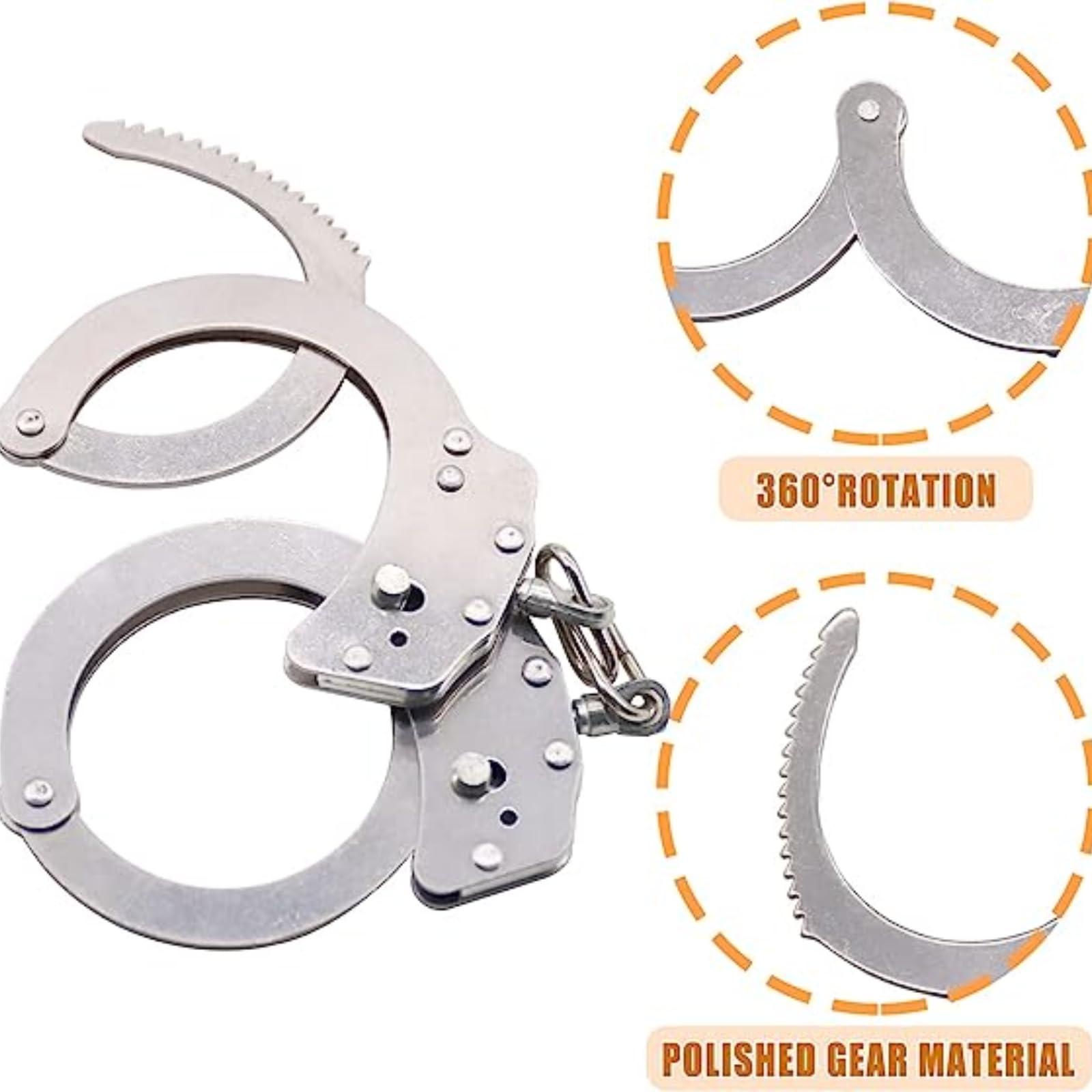Manette da gioco in acciaio inox, gioco di ruolo, oggetti di scena per il ballo, misura regolabile-A10