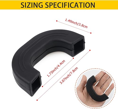 Miniatura 2 de DOERDO - Juego de 4 fundas de silicona para mango de olla resistentes al calor, fundas antideslizantes para ollas y ollas, para woks, sopa, color