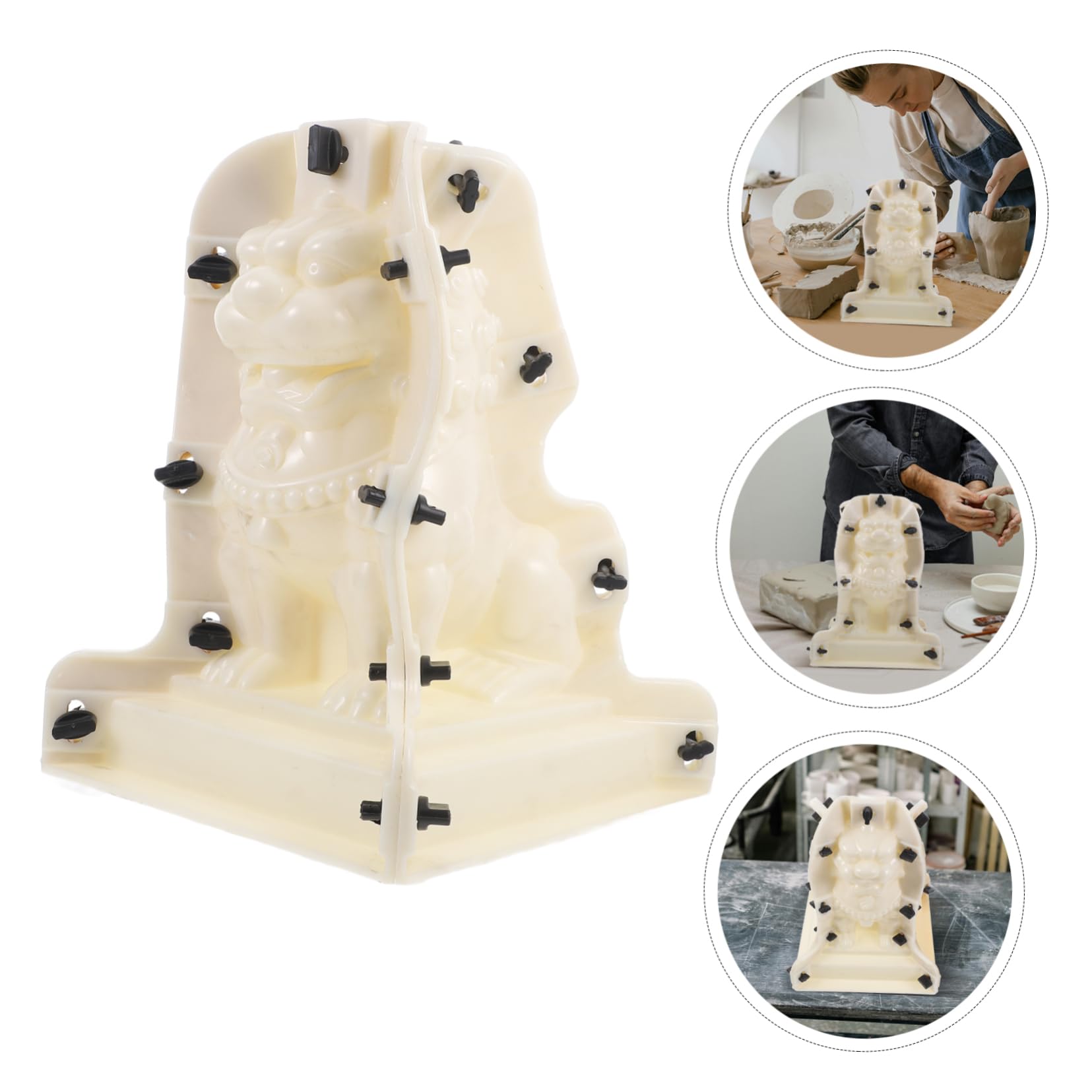 NUOBESTY Molde para Hacer Decoración de Balaustrada y Bolas de Hormigón para Pasarelas, Molde Artesanal de Plástico Pequeño para Bricolaje en Jardín y Balcón, Resistente y Portátil