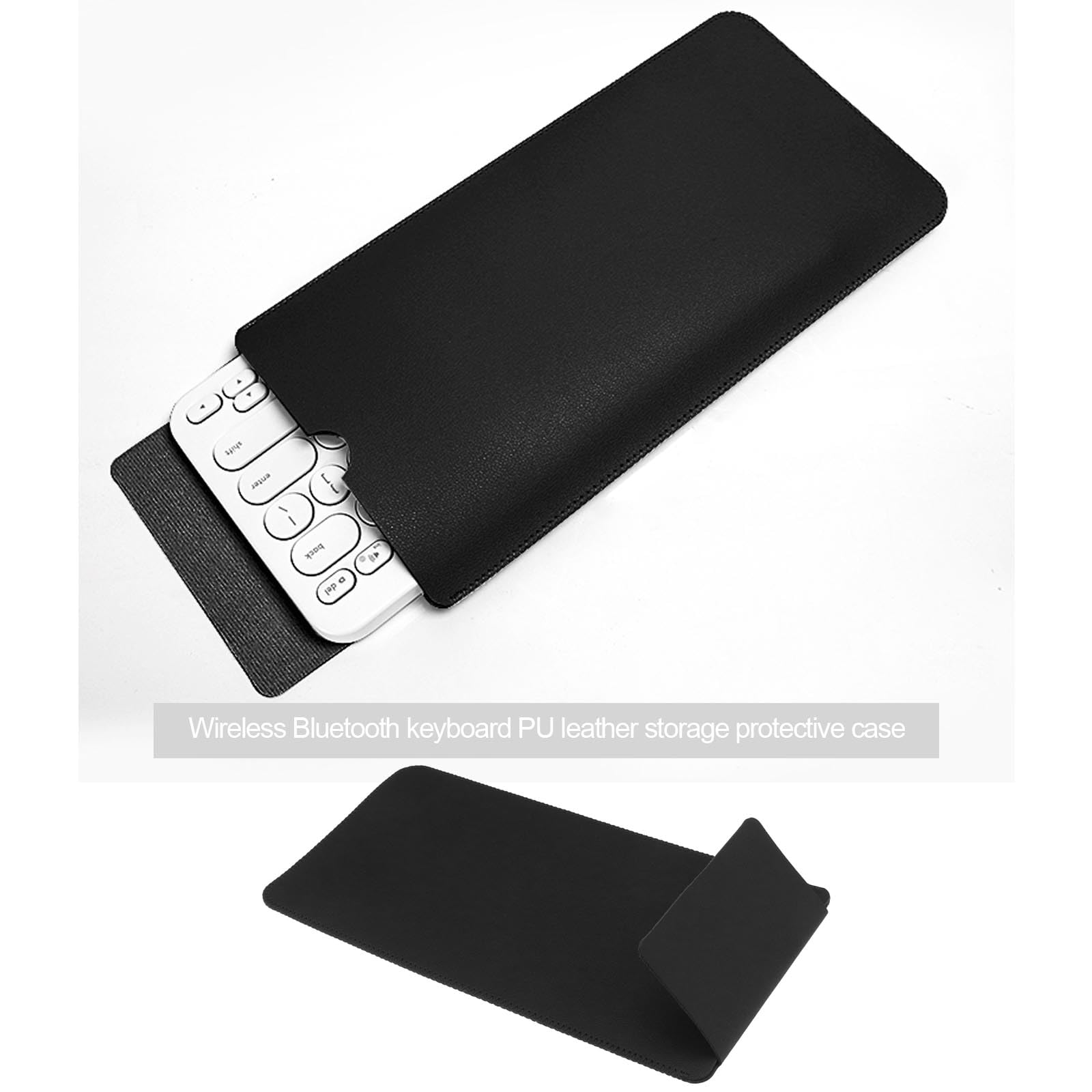 The Lord of the Tools Keyboard Sleeve Compatible with Logitech K380 Wireless Bluetooth Keyboard PU Leather Carrying Case Protector Dust Cover Pouch Bag 30x15cm Black