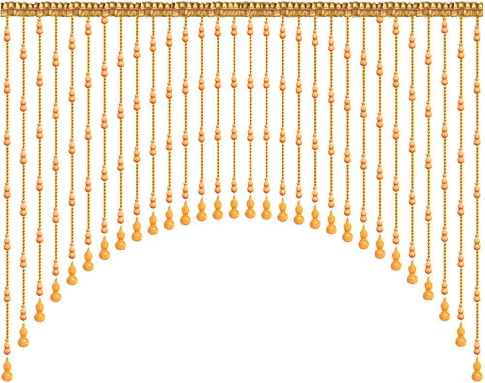 OKUOKA Curtains Bead Curtain Gourd Solid Wood Crystal Curtain Cut Off Entrance Bedroom Bathroom Can Be Customized (Color : A, Size : 80x60cm-21 Roots)