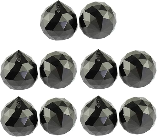 Miniatura 9 de 10 colgantes colgantes de cristal de 1.575 pulgadas (1.575 in) con agujero para lámpara de araña Feng Shui ventana, color azul claro