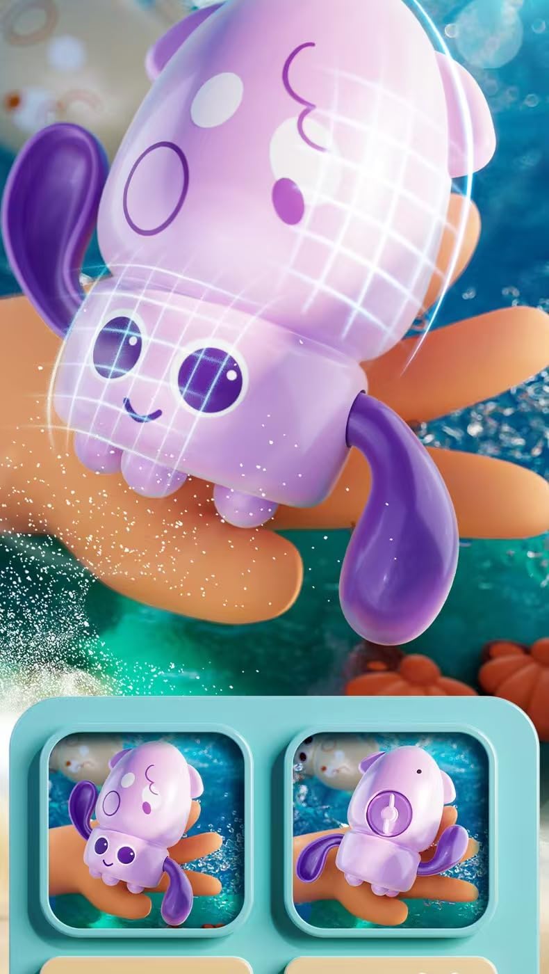 3pcs Bath Toys,Floating Wind Up Swimming Octpus Toy for Baby Toddler, Bathtub Toys, Pool Toys, Water Toys for Toddlers Boy Girl image 4 of 6 B0FJ1KBQZR