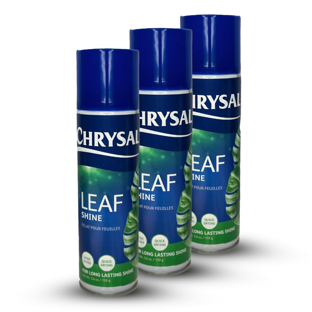 Chrysal Leafshine 5.6 oz (250 ml) Spray for Indoor Plants – Flower Arrangement Spray for Bouquets, House Plants & More – Environmentally Safe Dust Remover & Leaf Cleaner (3 Pack)