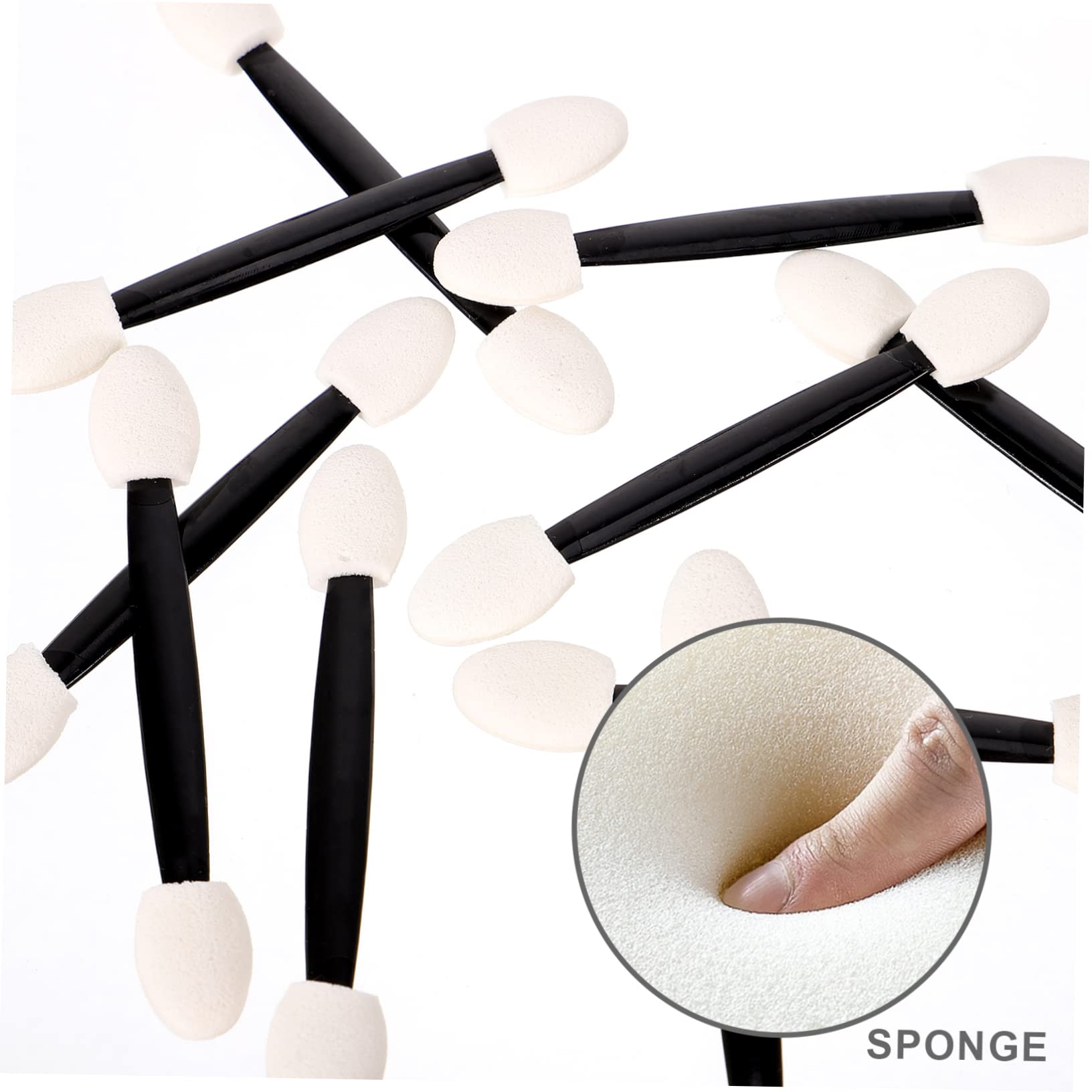 minkissy Eyes Makeup Sponge Brush Double Head Eye Shadow Applicator Stick Multifunctional Lipstick Tool for Women