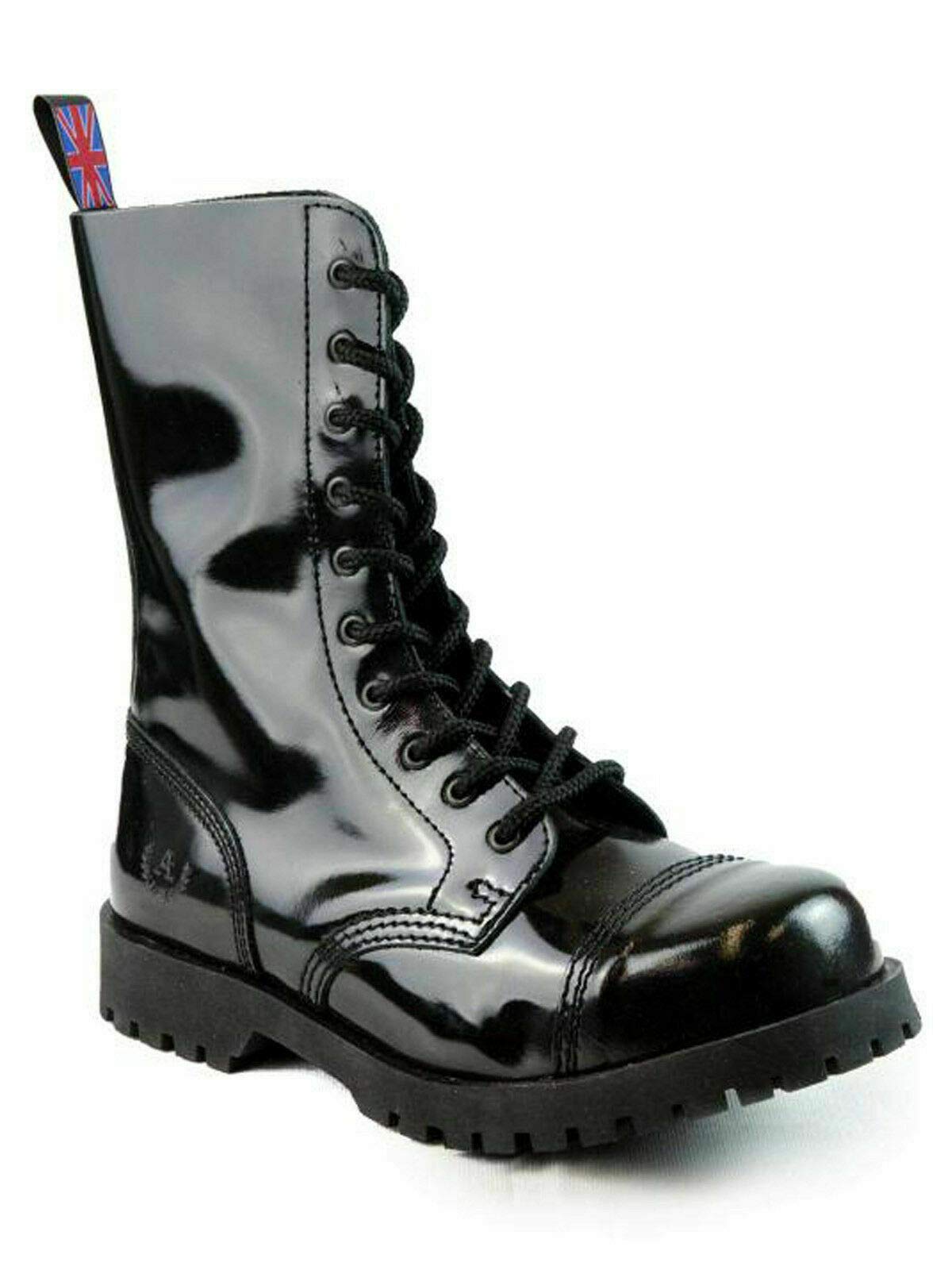 Alpha Rangers 10-loch Boot, Ranger Festival Army Gothic, Leder Springerstiefel,