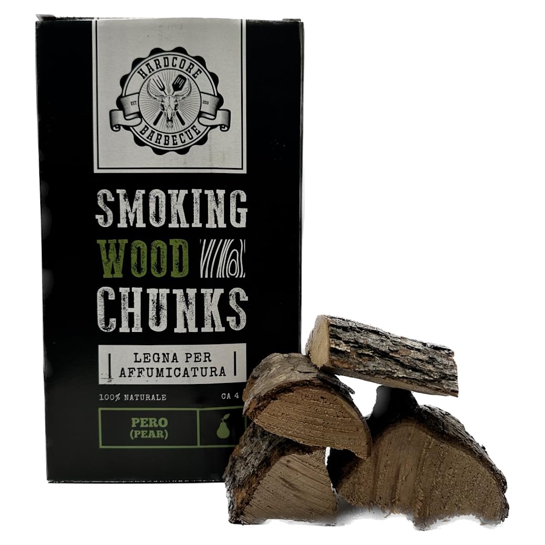 Legna Per Affumicatura Al Pero - Chunk 1.5kg Per Barbecue, 100% Naturale Senza Pesticidi - Foto 3