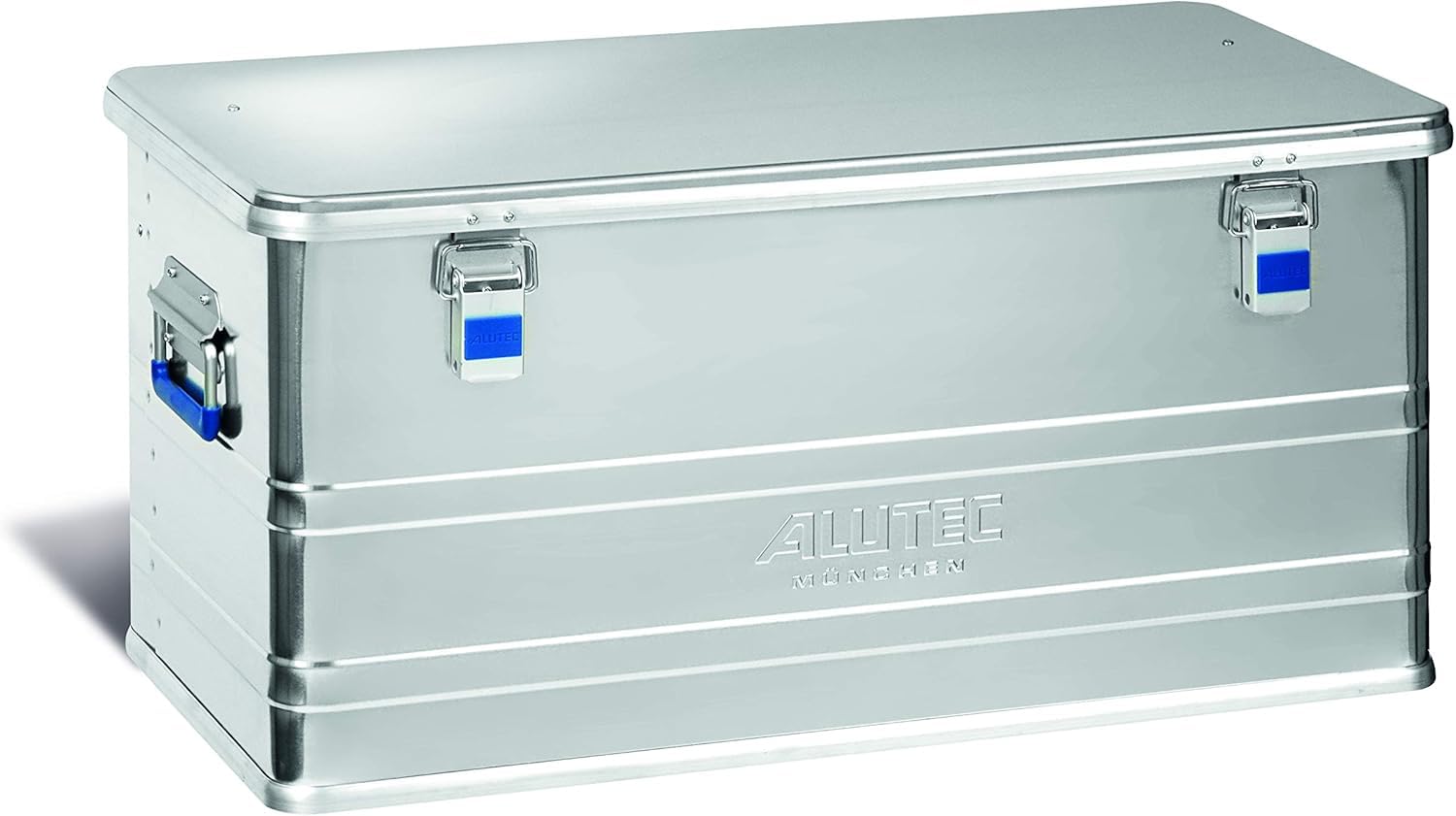 ALUTEC Coffre en aluminium COMFORT 92 (capacité 92 l, dimensions intérieures 750 x 350 x 350 mm, étanche à la poussière et aux éclaboussures, coffre à outils, coffre de rangementg) 12092