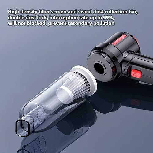 Miniatura 3 de TOPINCN Aspirador de coche de alta potencia soplador de polvo inalámbrico de mano para el hogar Mini potente aspiradora en miniatura barredora de