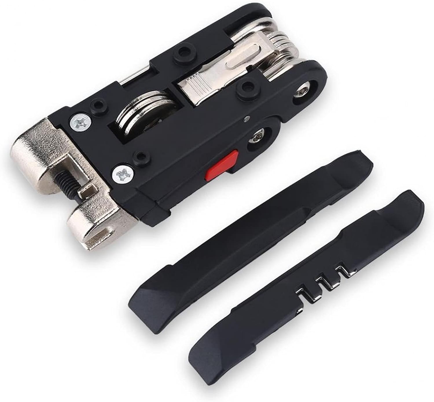 Bicycle Accessories 16 in 1 Bicycle Mountain Bike Multi-Function Repair Maintenance Tools Portable Bicycle Tool Set Bike Tool Kits Bike Parts (Color : Black)