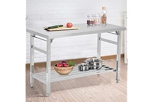 GAOMON Table: 48 * 24-Inch Stainless Steel Benches for Dining Room