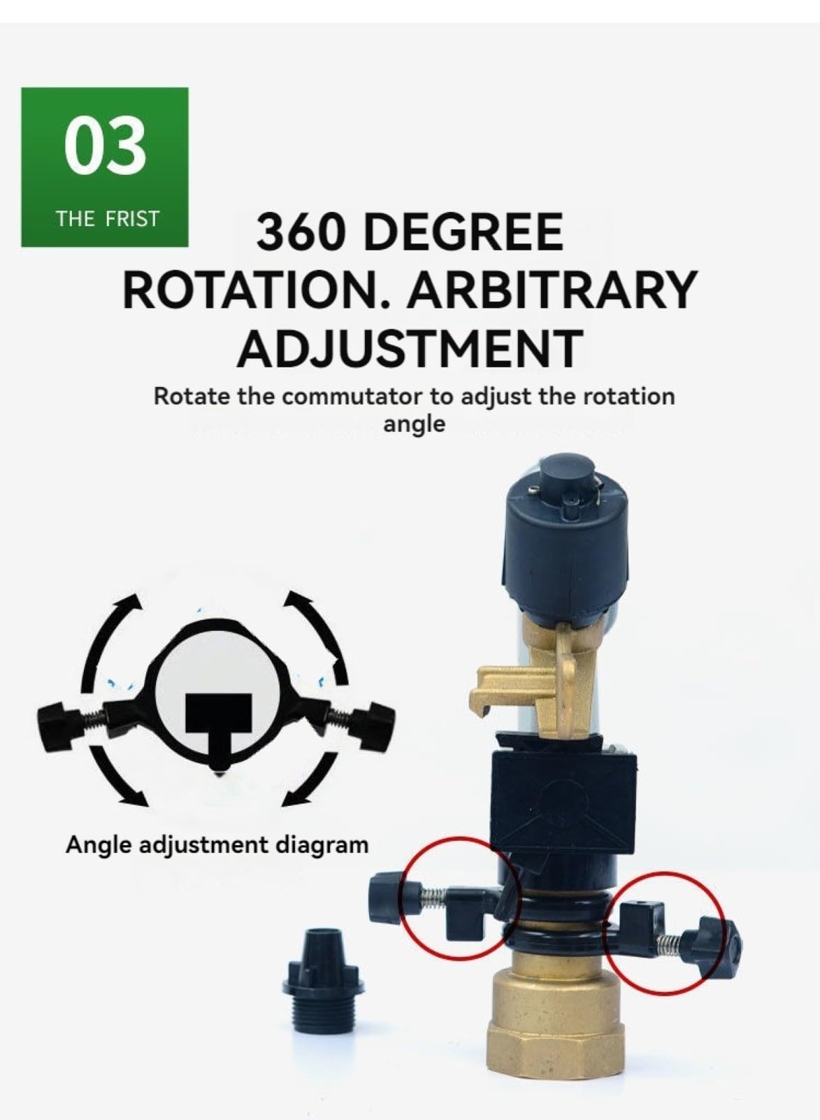 1" Rolnictwo Zraszacz Do Nawadniania Gospodarstw Rolnych Zraszacz Do Trawnika Pistolet Do Nawadniania Zraszacz Do Podlewania Dużych Powierzchni 360° Obrotowy Trawnik Na Farmie Nawadnianie Ogrodu