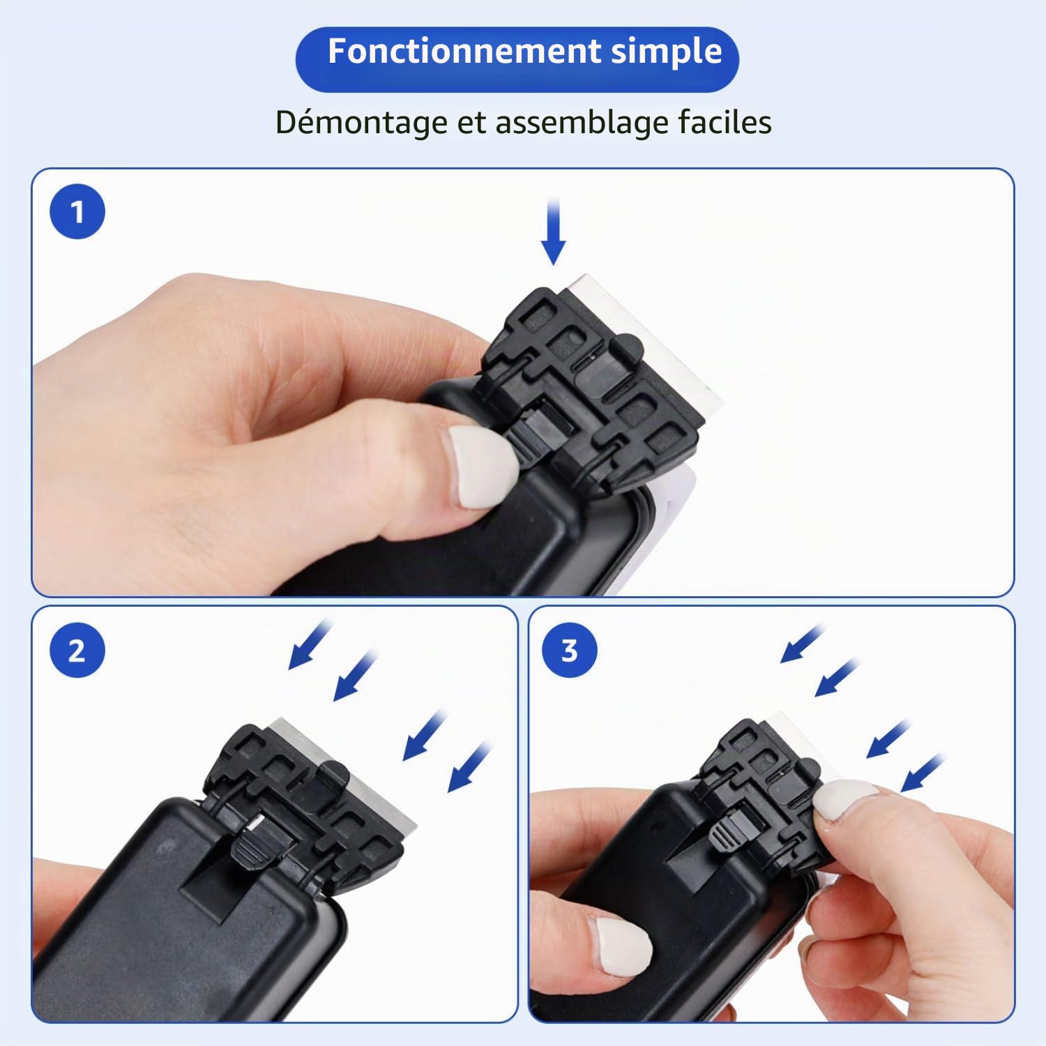 Nobleza - Double Aimant Nettoyeur Aquarium, Grattoir Magnétique Puissant pour Vitres d'Aquarium, Nettoyeur d'Algues Flottant sans Rayures pour Aquarium, Taille M (L13.8 x W5 x H8CM)