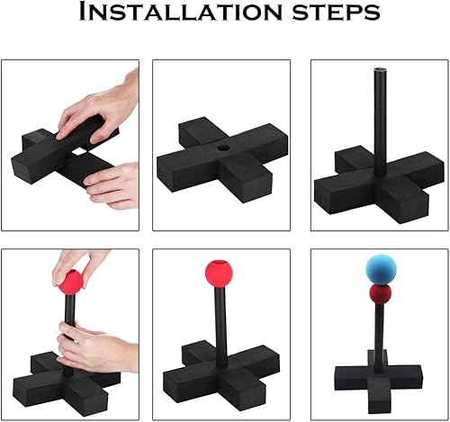 Miniatura 4 de Set de béisbol Aoneky mini de espuma para niños a partir de 1 año de edad, incluye bolsa de transporte., Rojo, S