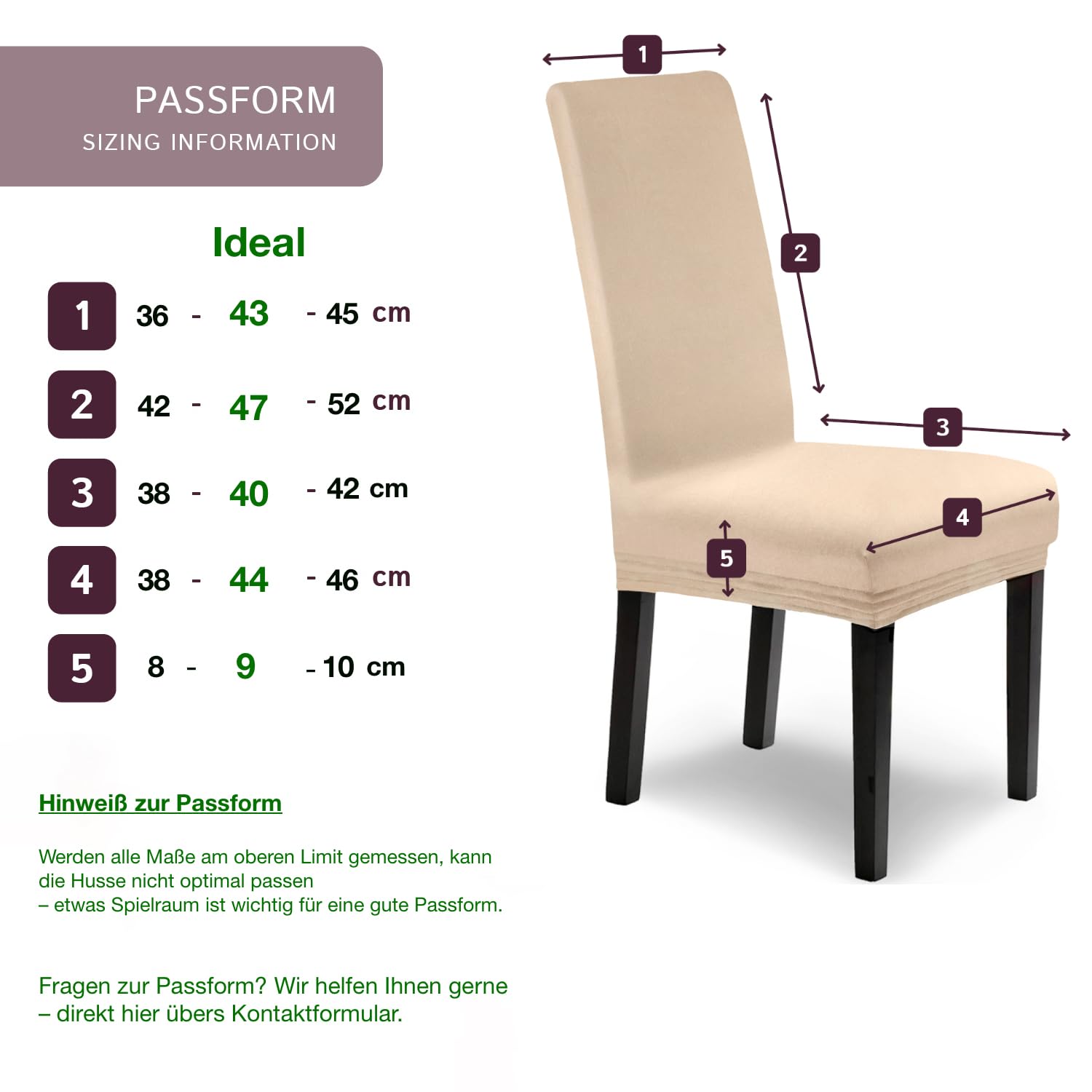 SCHEFFLER-Home Housse de Chaise Extensible Leni / Set de 6 / Pour chaises à Haut Dossier / Lavable