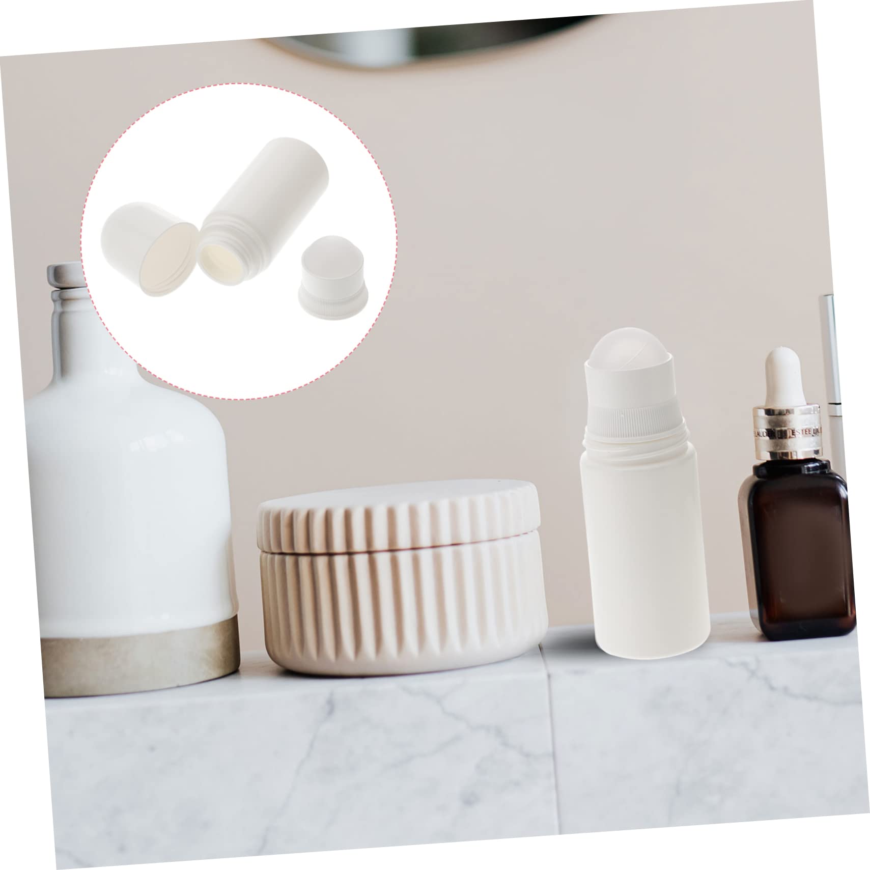 10 Pezzi Boccetta con Rullo 50ml Plastico per Profumi Oli Essenziali