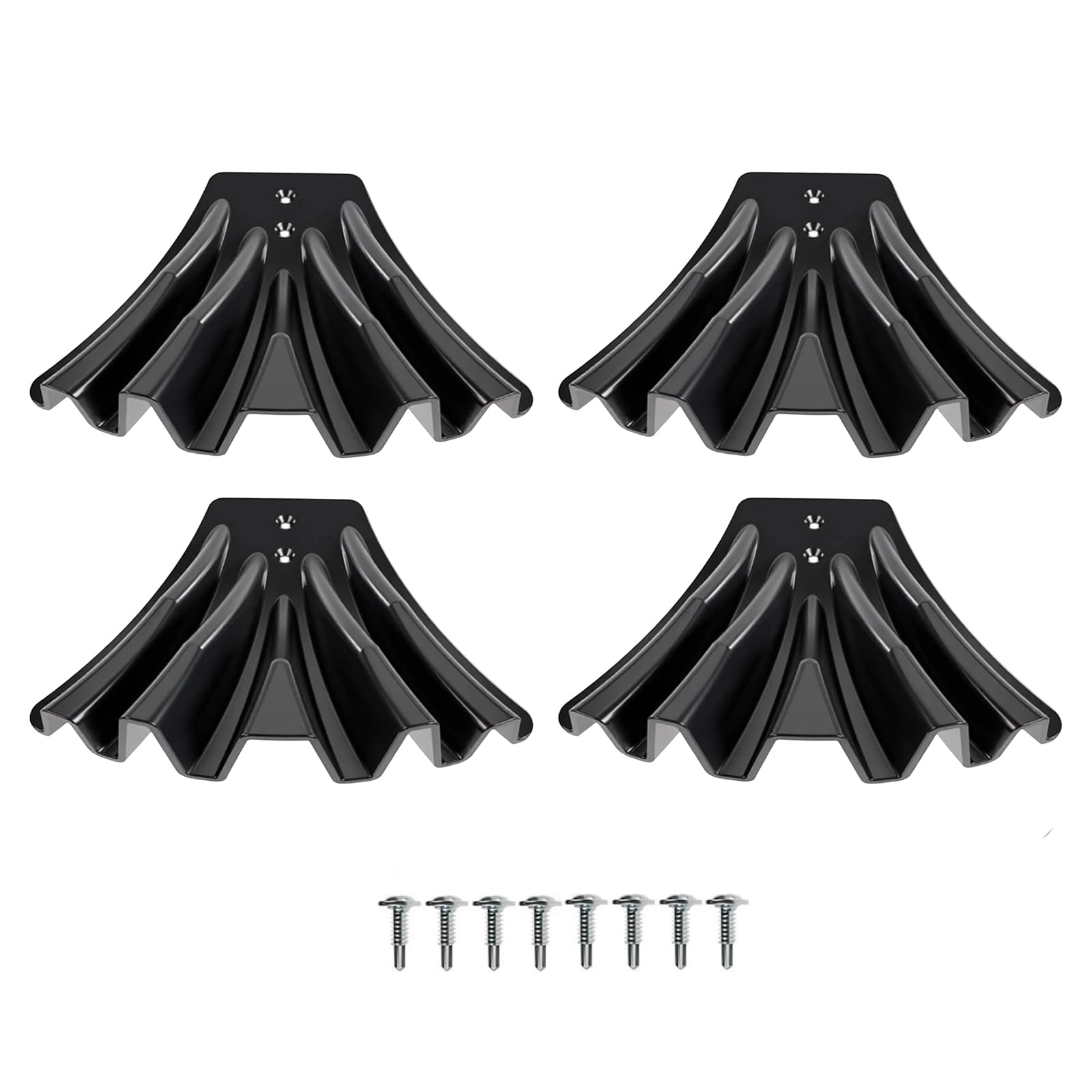Piceioep Black Of 4 Drain Downspout Diverters Protect Grass Reduce Water Effect Stop Abrasion Secure Installation Abs Substance For Base Security Drain Downspout Redirector