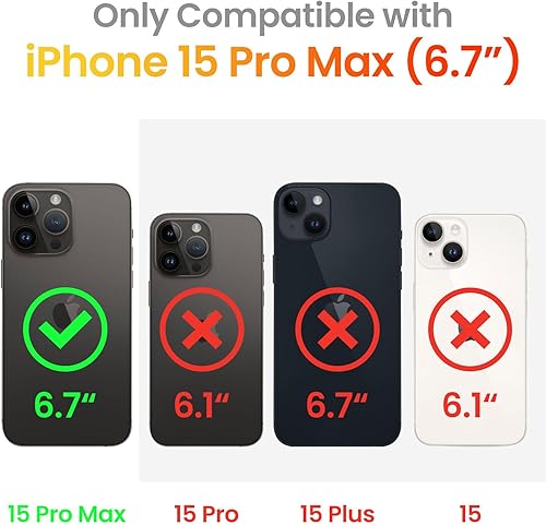 Miniatura 2 de Hi Space Funda para iPhone 15 Pro Max, funda suave y transparente para iPhone 15 Pro Max para mujeres y niñas, funda suave con flores rosas para