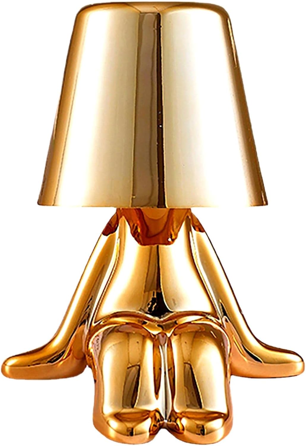 Brabola Thinker Lamp Collection, Cordless Table Lamp Gold Cute Decor