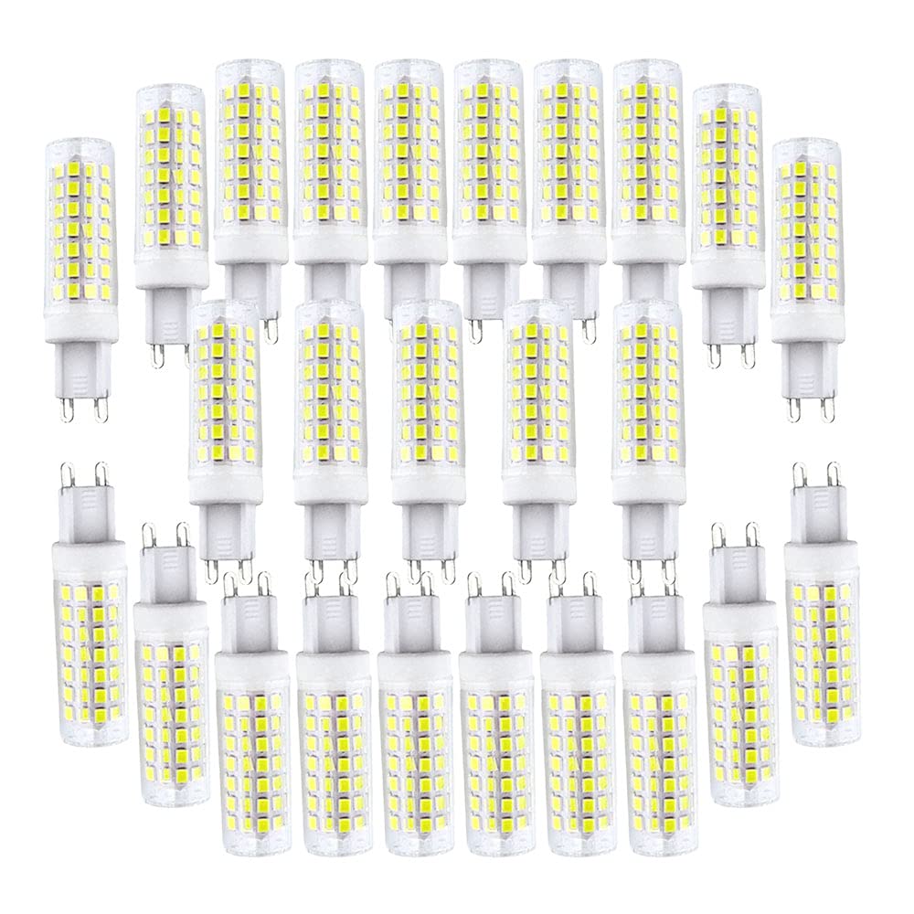 25er LED-Lampen G9 9W gleichwertige Halogenlampen 80W G9 800LM Energiesparlampen Lampenfassung G9 LED Lampe AC 220-240V Nicht Dimmbar Kaltweiß 6000K G9 Kapsel