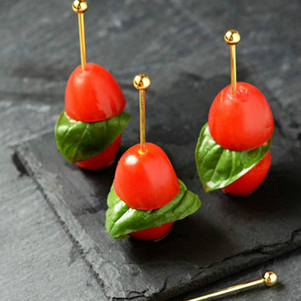 DONQL - 20 Pics à Cocktail Réutilisables En Inox 10,8 Cm - Parfaits Pour Apéros, Grillades, Fruits Et Cocktails