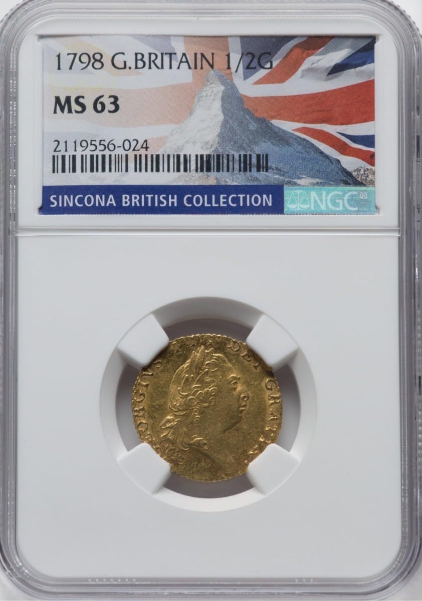 【準最高鑑定】ジョージ3世 ハーフギニー金貨 イギリス アンティークコイン レア Amazon.co.jp: 準最高鑑定1798 ジョージ3世 ハーフギニー金貨