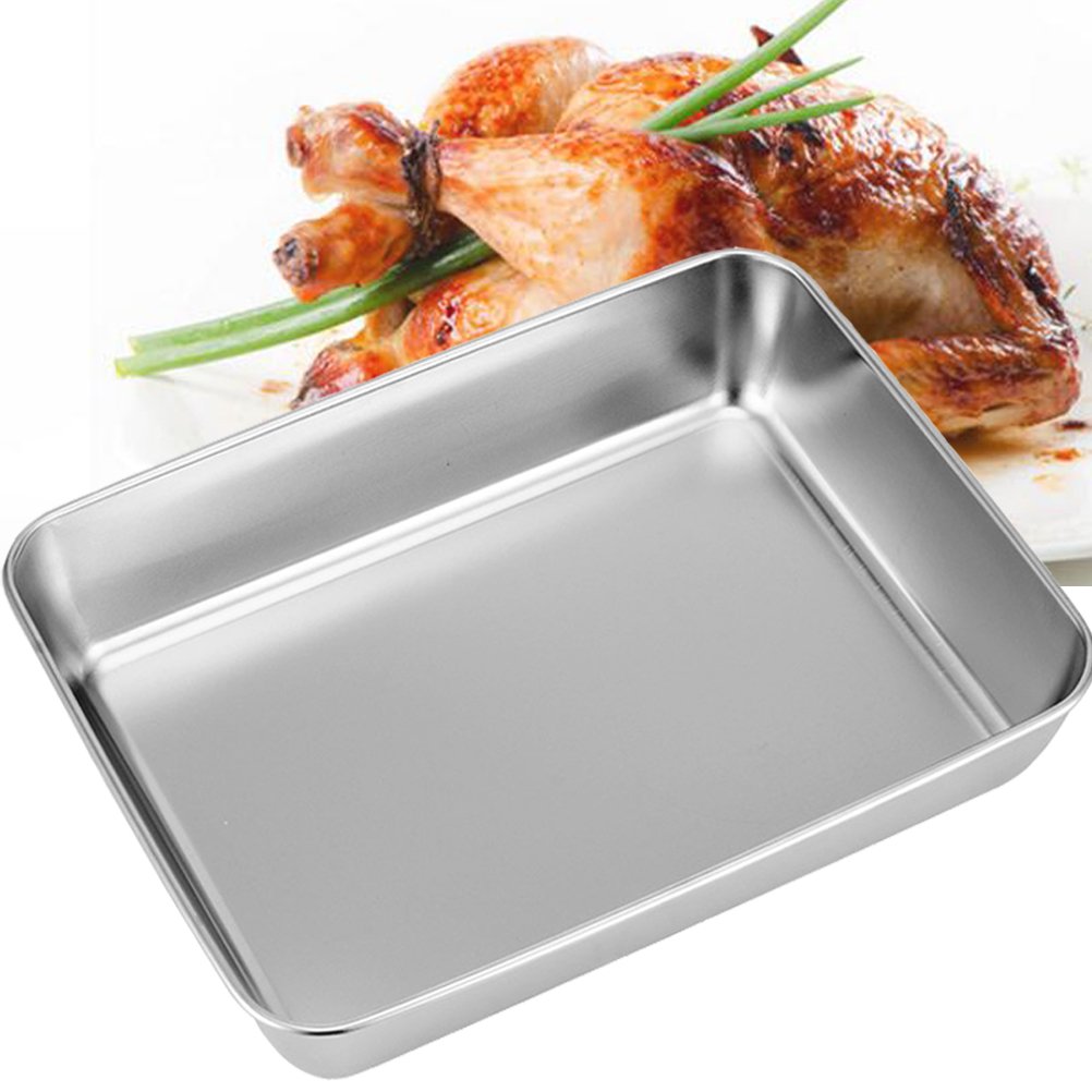 Sheet Pan,Cookie Sheet,Hotel Pan,Heavy Duty Stainless Steel Baking Pans,Toaster Oven Pan,Jelly Roll Pan,Barbeque Grill Pan,Deep Edge,Superior Mirror Finish, Dishwasher Safe By Meleg Otthon M