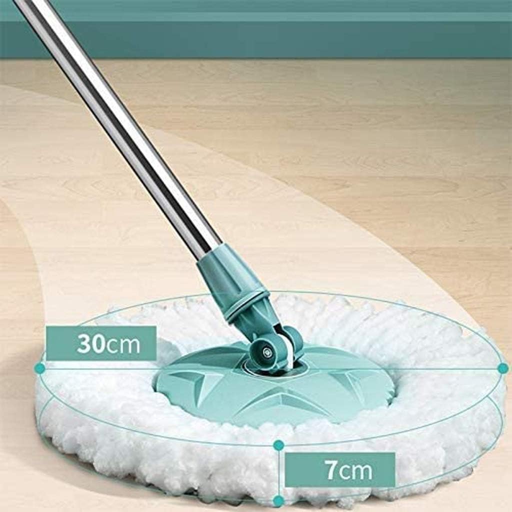 HBJWOV Mop with Bucket Mop Household Rotary Rod Automatic Single Bucket Lazy Mop Flat Belt Water Mop