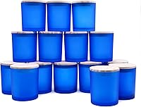 Vista 17 de Frascos de vela gruesos de 10 onzas para hacer velas 15 piezas, frascos vacíos con tapas de madera para hacer velas, contenedor de muestra, blanco