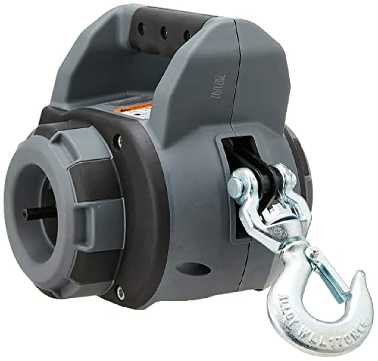 WARN 101575 Treuil à perceuse Portable, avec Corde synthétique de 12,2 m : capacité de Traction de 340 kg, Gris