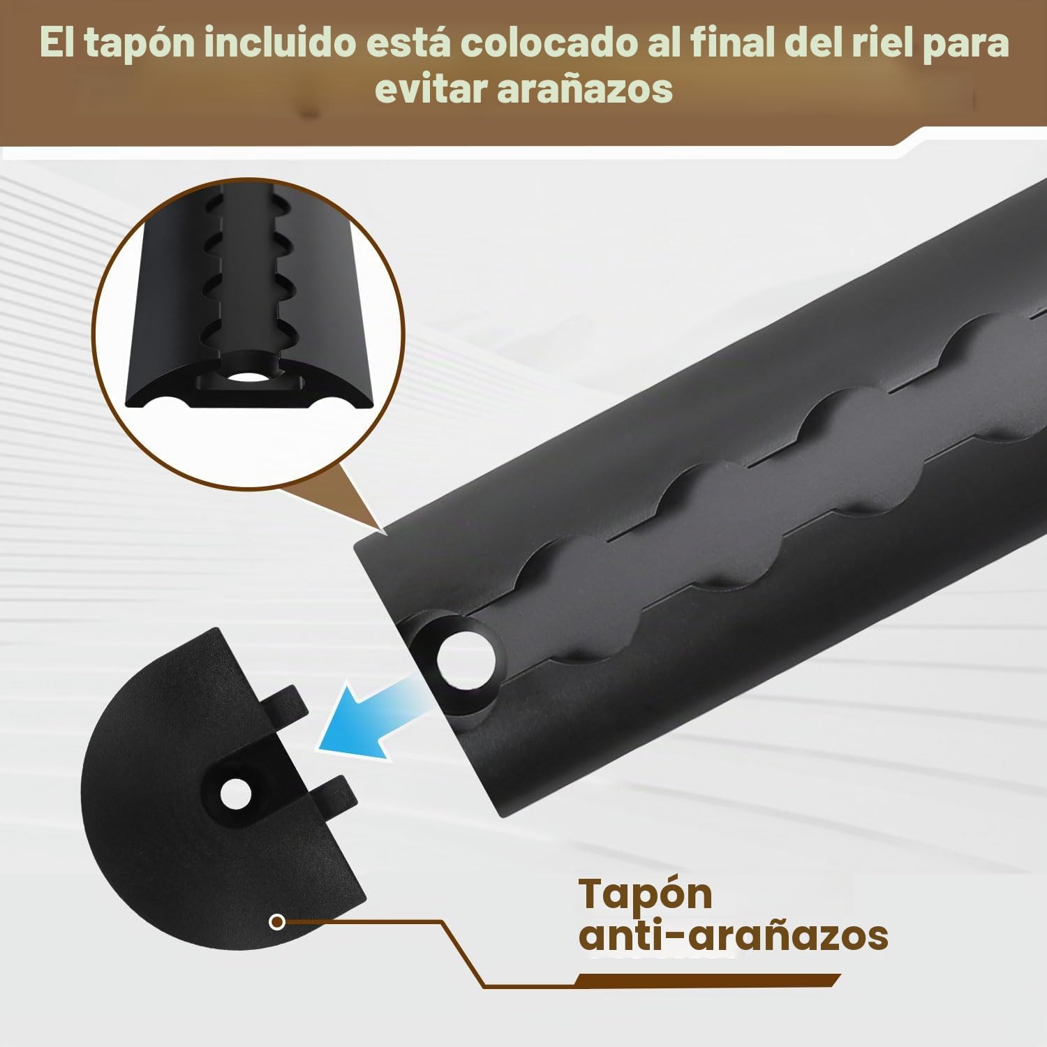 Rieles para aerolíneas 4 x 1 m, riel semicircular con 10 aros de amarre y 8 tapas finales, accesorios de riel de aerolínea negro, para remolques, coches, camiones, caravanas, autocaravanas