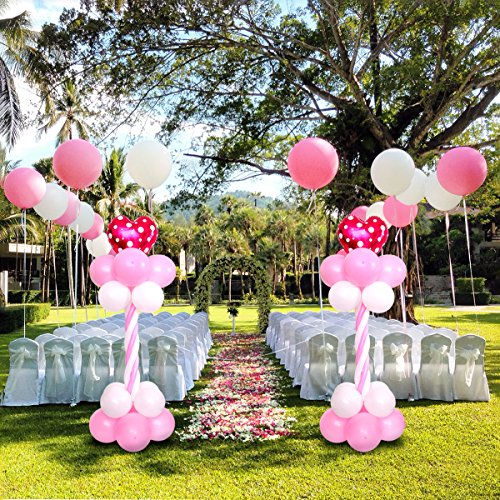 NUOLUX Balloon Column Stand Base and Pole Balloon Arch Kit for Birthday Party Wedding Decorations (2sets)