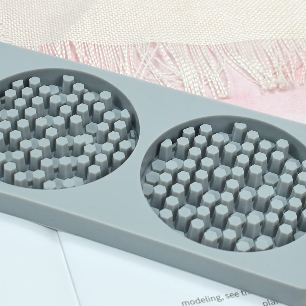 Cake Lace Mold, Silicone Lace Fondant Mold, Cukier Craft Impression Mold Jadalne ciasto Molecular Cuisine Dekorowanie, 3 otwory okrągłe Hiv