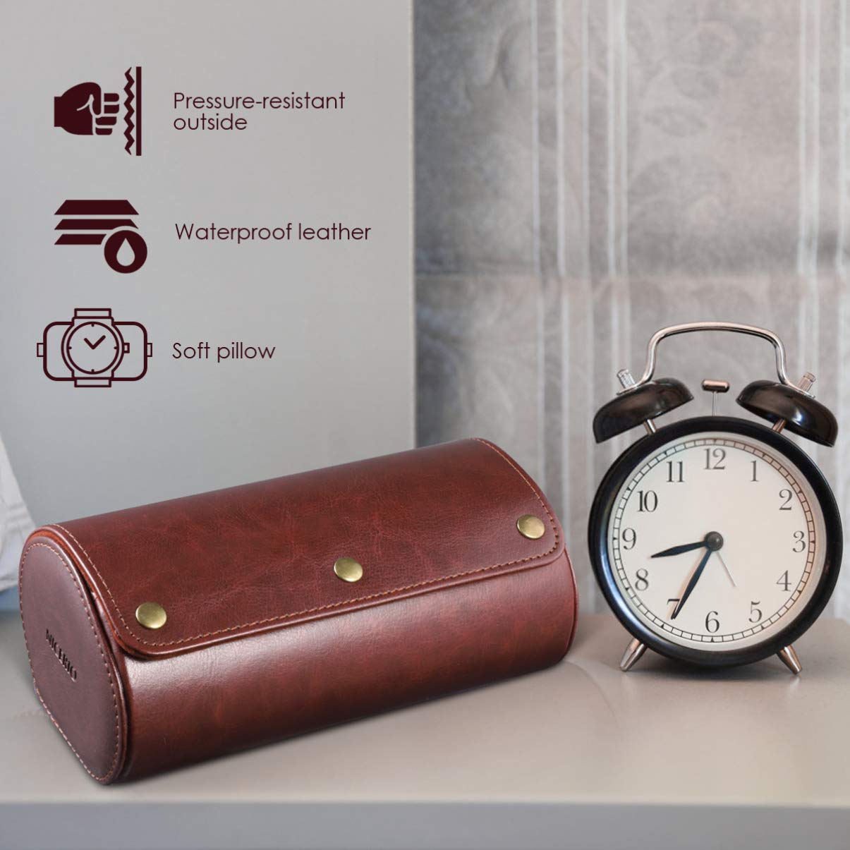 NICERIO Reiseuhrengehäuse Verbesserte Uhr Organizer Box Pu Uhr Uhrenspeicher mit Herausgeschobenen Einzelfächern für Den Heimgebrauch