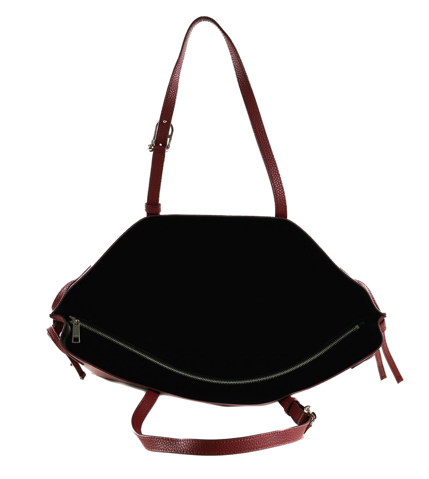 Furla Cuero bolso de hombro bolso shopper Ava Tote Ciliegia d + Nero int rojo oscuro
