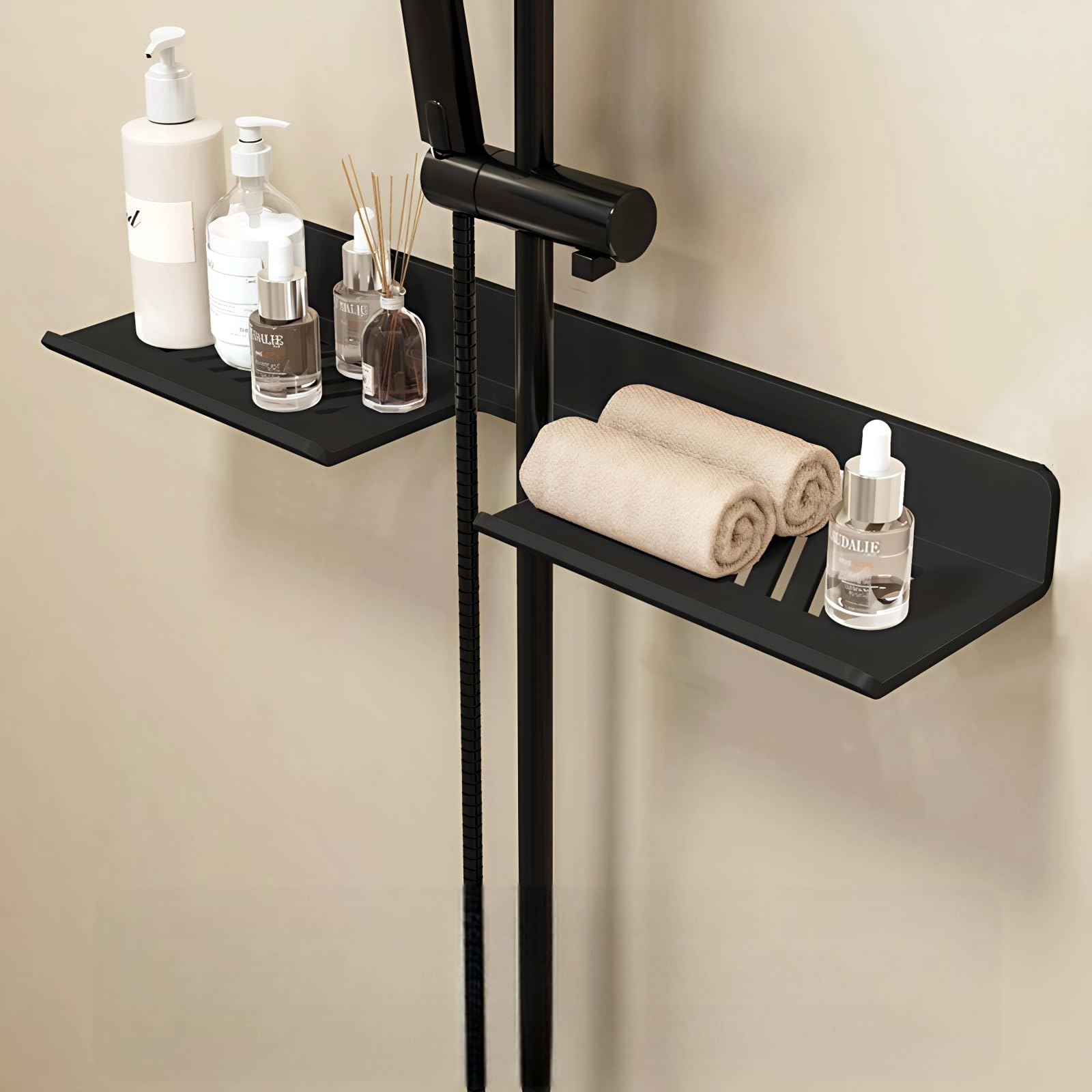 LJHFUQHUHU Aluminum Shower Caddy Sink Organizer Rack for Bathroom Kitchen Anti-Rust Storage Shelf