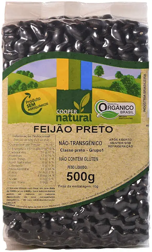 Feijão Preto Orgânico 500g - Coopernatural